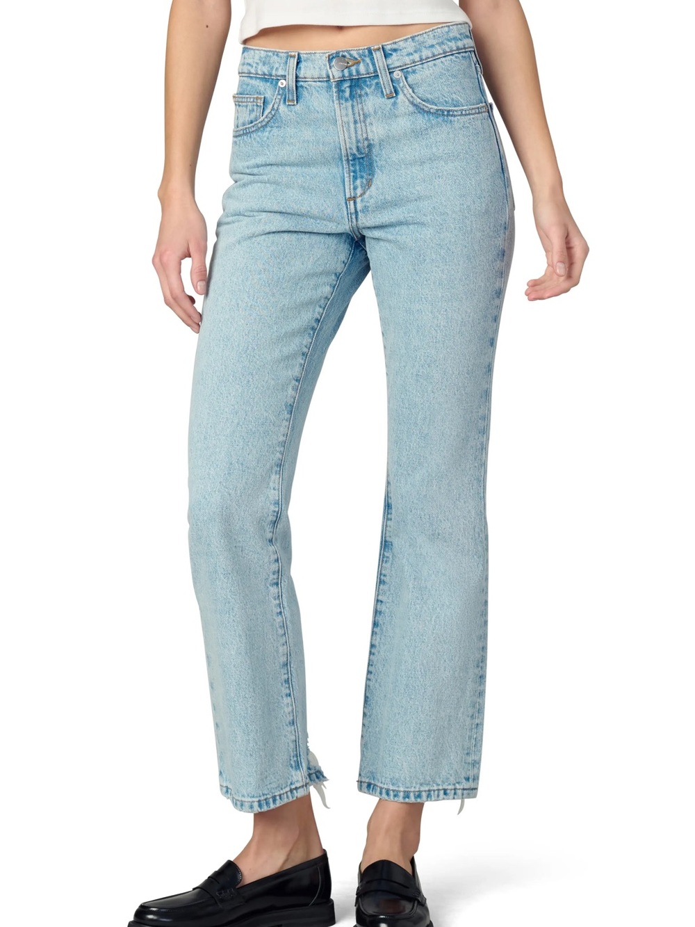 Joe’s Jeans The Stacey Rampart Distressed High Waist Ankle Bootcut Jeans